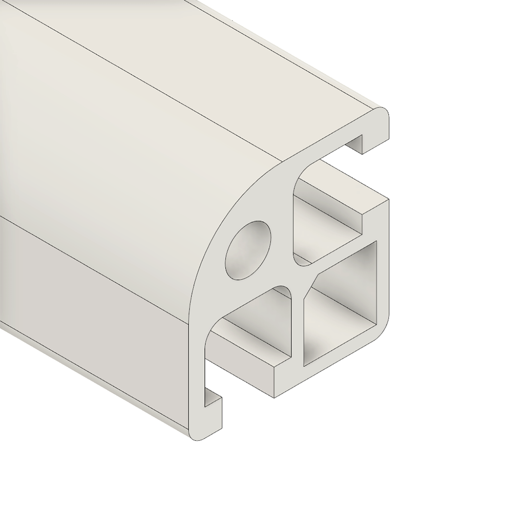 10-3232RC-0-2000MM MODULAR SOLUTIONS EXTRUDED PROFILE<br>32MM X 32MM ROUND CORNER, CUT TO THE LENGTH OF 2000 MM